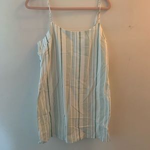 Honey Sweet Light Green Striped Mini Dress